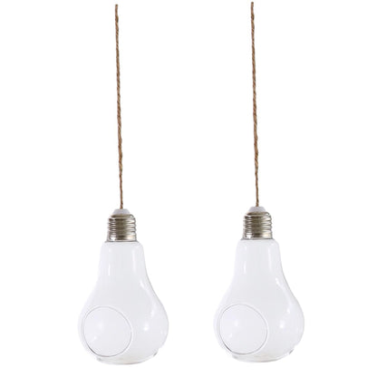 HANABASS 2pcs Light Bulb Hydroponic Vase Creative Hanging Terrarium Flower Container for Home Office Decor Stylish Glass Plant Organizer for Indoor Decoration