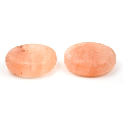 QYLHH 2 Pcs Himalayan Salt Hot Massage Stones Cold Stones Set Warm Rocks Kit for Facial SPA 3.14 * 3.14in