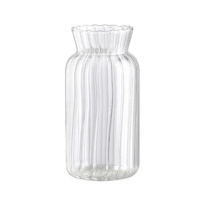 ECYC Ltd Clear Glass Vases Nordic Modern Minimalist Flowers Vases Cute Small Vases Bud Vase Hydroponic Flower Vase Terrarium Vase Plant Glass Pots for Home Office Weddings Party Decor, 2.2 x 4.9 in