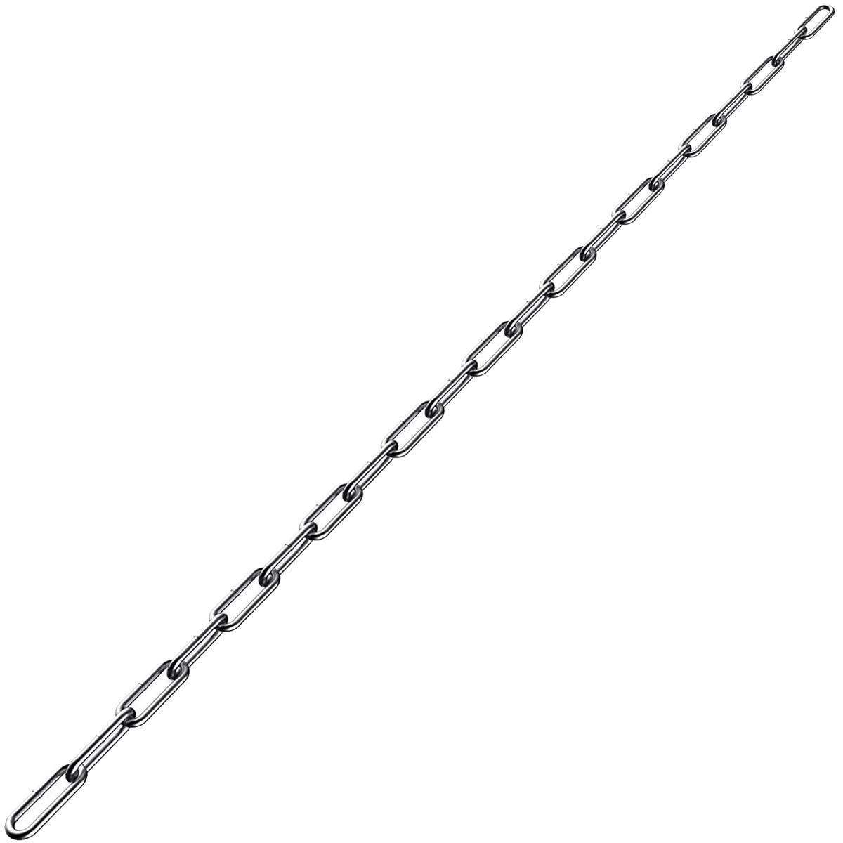 Stainless Steel Chain, Lsqurel 6.5ft Metal Link Chain 5/64in Small Light Duty Chain for Home Outdoor Camping Hanging etc (5/64in-6.5ft)