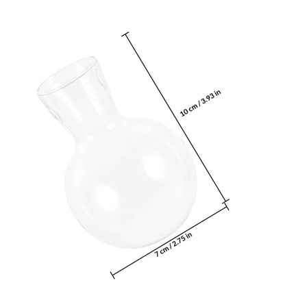 MAGICLULU 3pcs Hydroponic Propagation Glass Vase Set with Holes on Wooden Stand, High Borosilicate Glass Planter for Plant Terrarium and Indoor Gardening Decor