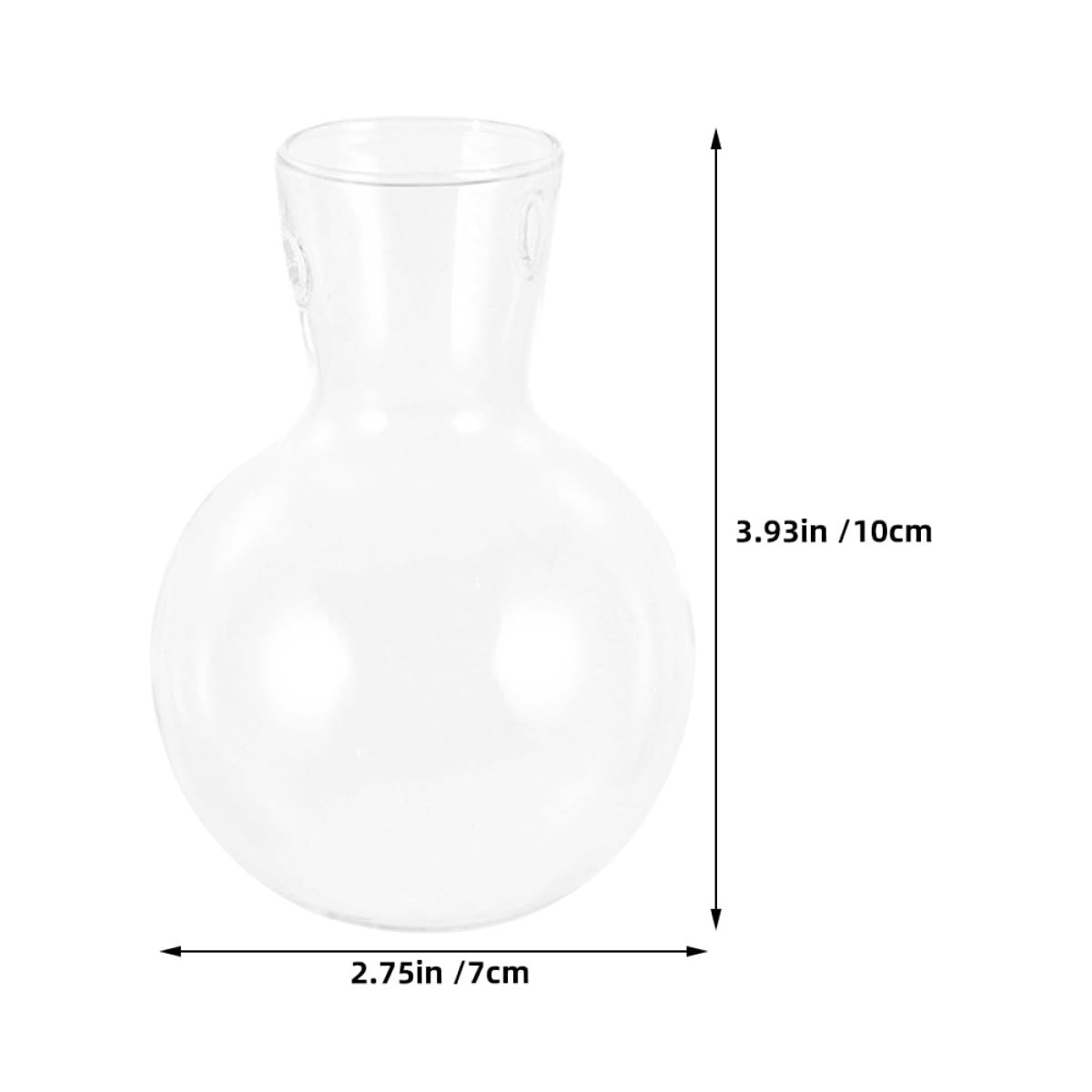 ARTIBETTER 3Pcs High Borosilicate Glass Hydroponic Vase with Holes on Wooden Stand, Desktop Glass Flower Planter for Plant Propagation and Terrarium Arrangement