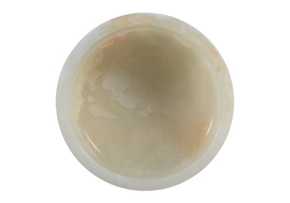 Alice Lane Angelo Bowl | White Onyx Catchall Bowl – Handcrafted Decorative Bowl for Entryway, Vanity, or Coffee Table – Modern Onyx Candy Dish & Trinket Dish