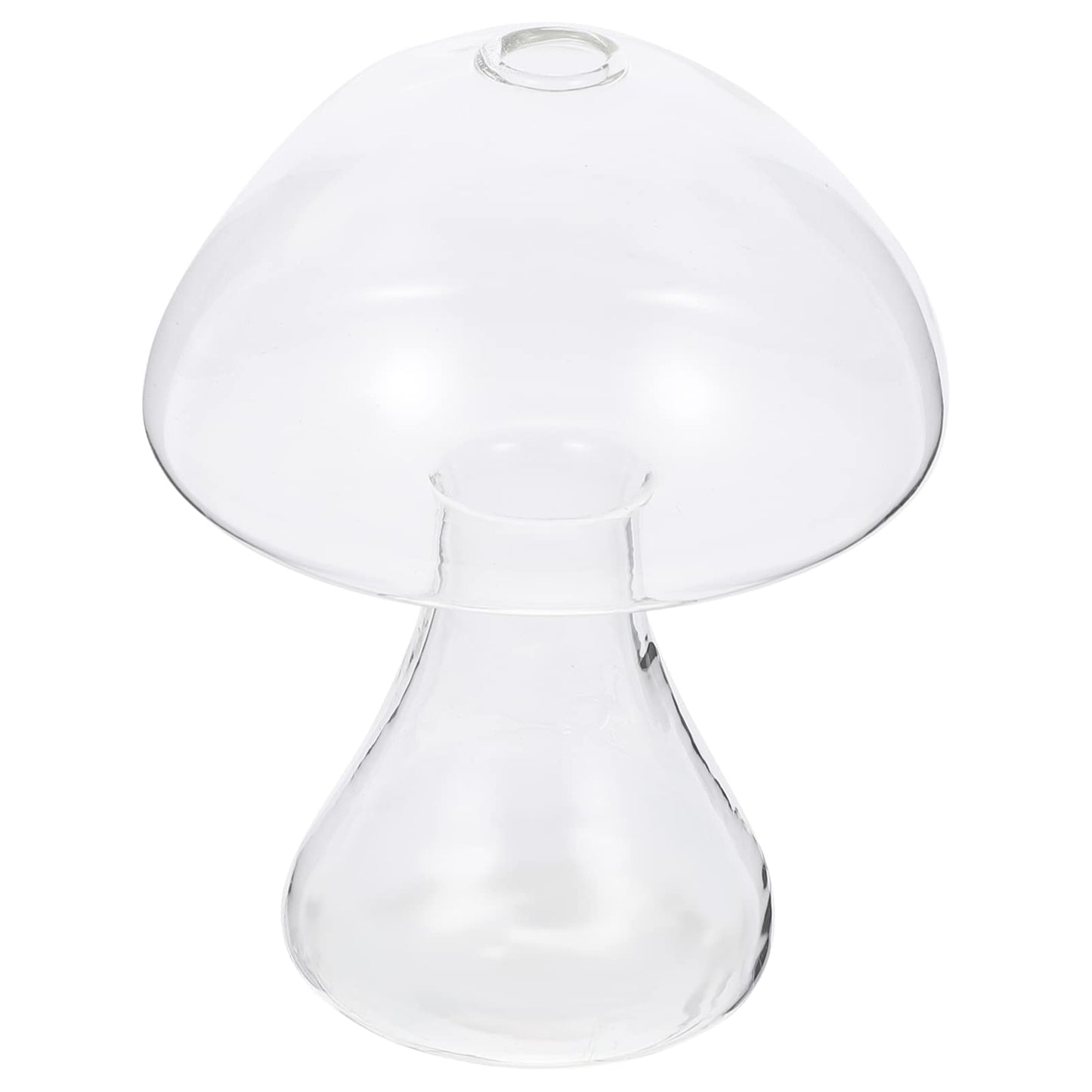 NOLITOY Mushroom Glass Mushroom Shaped Jar Mushroom Shaped Glass Vase Hydroponic Plant Vase Terrarium Vase for Home Office Living Room Mushroom Glass Clear Vases