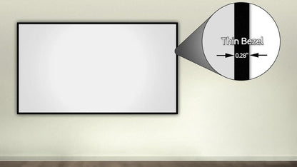 Silver Ticket Products S7 Series 6 Piece Thin Bezel Home Theater Fixed Frame 4K/8K Ultra HD, HDTV, HDR & Active 3D Projection Screen, 16:9 Format, 106" Diagonal, Woven Acoustic Material S7-169106-WAB
