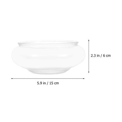 Milisten Glass Bubble Bowl, 15cm Flower Glass Vase Bowl Succulent Planter Air Plants Hydroponic Display Terrarium Floating Candles Bowl Centerpiece Candy Dish, 15.00X15.00X6.00CM, Transparent