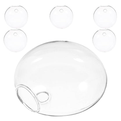ULTECHNOVO 6pcs Wall Mounted Glass Flower Vases Hydroponic Planter Flat Glass Terrarium Pots for Home Décor and Indoor Plants
