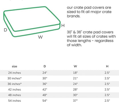 Molly Mutt Dog Crate Pad Cover, 100% Cotton Canvas Cover for Dog or Puppy Crate Bed, Durable, Washable, and Free of Harmful Chemicals, Pre-Shrunk, 42"x28"x2.5", Rough Gem