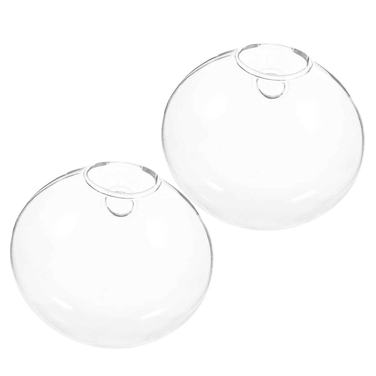 VALICLUD Glass Terrarium Hanging Vase Set, 2pcs Wall-Mounted Glass Containers for Indoor Hydroponic Plants, Decorative Hanging Pots for Home and Office