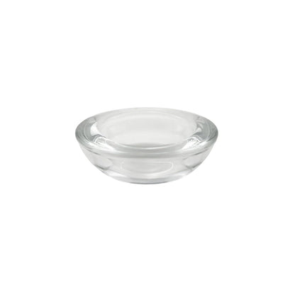 WGV Sturdy Tea Light Votive Candle Holder 3" W, Clear Heavy Thick Chubby Plate Bowl Glass, Small Accent Decor, 24 Pieces