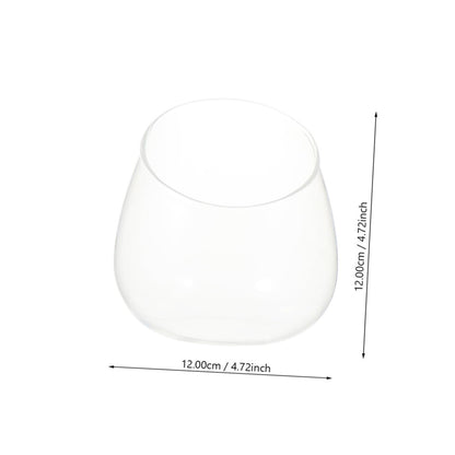 NUOBESTY 3pcs Slant Cut Glass Micro Landscape Bottles for Succulent Vase Desktop Ecological Terrarium Jar Home Décor