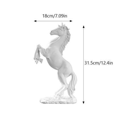 Horse Statue, Resin Soild Animals Sculpture Table Decor Indoor Modern Home Desk Art Figurines Ornament Office Decorative Bookshelf Desktop Living Room Dining Room Coffee Photography Props Standing