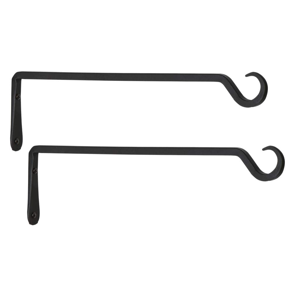 YELOKIE 16inch 2 Pack Plant Hanger, Sturdy Hanging Plant Hangers Outdoor, Bird Feeder Hanger for Bird, Plant Hangers for Planters, Lanterns, Wind Chimes Indoor Outdoor, Upgrade Black