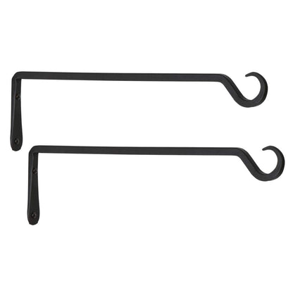 YELOKIE 16inch 2 Pack Plant Hanger, Sturdy Hanging Plant Hangers Outdoor, Bird Feeder Hanger for Bird, Plant Hangers for Planters, Lanterns, Wind Chimes Indoor Outdoor, Upgrade Black