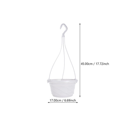 Toddmomy 10 Pack 6.7 Inch Plastic Hanging Flower Pots with Hooks Round Planters for Succulents Herbs Small Plants Indoor Outdoor Garden Hanging Baskets