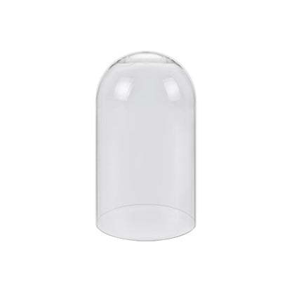 10" Tall Clear Glass Display Cloche, Dome Shape for Terrarium, Plants, Trinkets, Cakes, Figurines, LED Light String, Candle. Cloche Glass Dome, Bell Jar Display Case (1, 5.5"x10")
