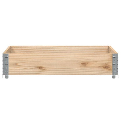 Makastle Garden Planter, Decorative Outdoor Flowerpot for Vegetables, Flowers and Succulents in for Backyard, Patio, Front Porch, 39.4x39.4x8.5 in Natural Solid Pine Wood