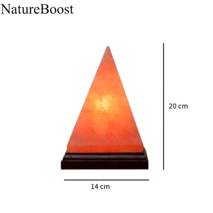 HL Himalayan Pink Salt Lamp – Pyramid Shape with Dimmer Switch & 2 Bulbs (15W) – Handcrafted Natural Crystal Rock Lamp for Home & Office Décor