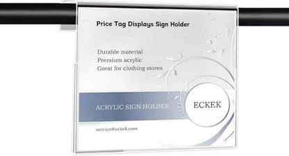 Acrylic Sign Holder Price Tag Displays Sign Holder Ads Display Stand for Retail Store Clothing Price (Horizontal A5 210×148mm/8.27×5.83inches)
