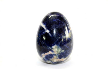 Jet Sodalite Gemstone Egg 2 Inch – Natural Crystal Decorative Stone for Home Décor, Meditation & Collection