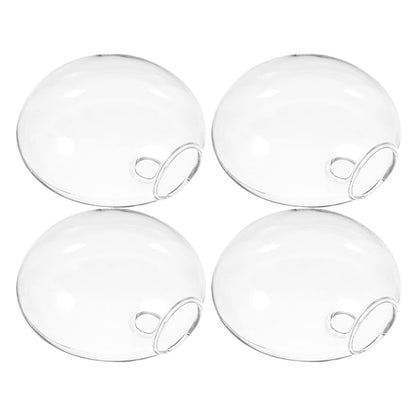 Luxshiny 4pcs Wall Mounted Hydroponic Glass for Indoor Plant Decor Hanging Terrarium for Home Office and Garden -Saving Design for Easy Plant Propagation