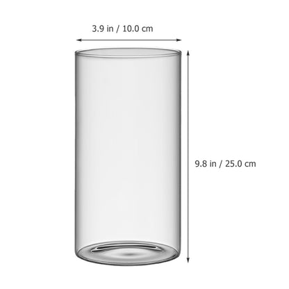 FOMIYES Glass Flower Vase Hydroponic Terrarium Vase 10cm X 25cm High Borosilicate Glass for Indoor Plant Propagation and Floral Arrangements