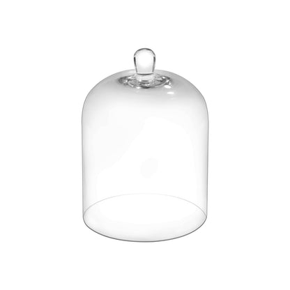 10.6" Tall Large Handmade Sturdy Glass Cloche, Dia 7.48" H 10.6", For Terrarium, Plants, Trinkets, Cakes, Figurines, LED Light String, Candle. Cloche Glass Dome, Bell Jar Display Case (1, 7.48"x10'6)