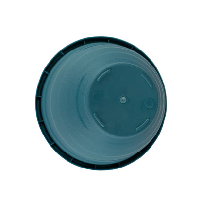 The HC Companies Rings Flower Planter - Self Watering Plant Pots for Herbs & More - Round Lightweight Outdoor & Indoor Planter (8" Blue, Pack of 2)