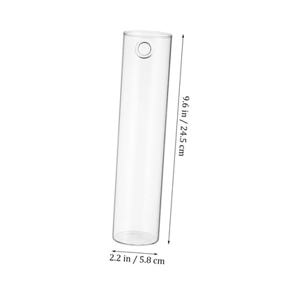 Zerodeko 2pcs Clear Glass Cylinder Wall Vases Sleek Hanging Glass Planters for Hydroponic Terrarium Plants Transparent Wall Mounted Floral Holders with Streamlined Design for Home and