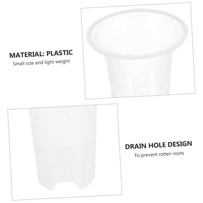 Gogogmee 5Pcs Orchid Planting Pots with Drainage Holes Plastic Flower Pots for Indoor Outdoor Gardening and Transplanting Versatile Plant Containers 5X7.67X2.75 Inch