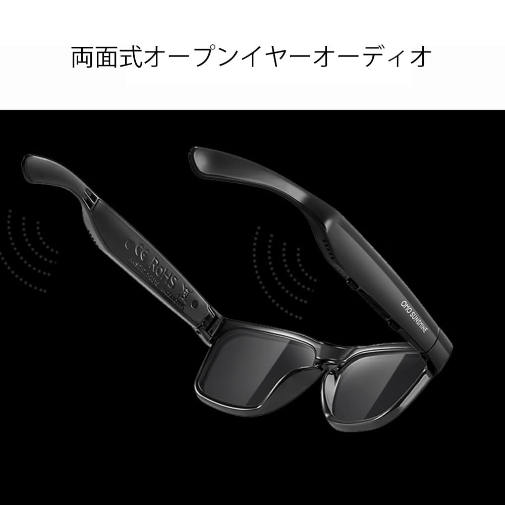 OhO Smart Glasses,Polarized Sunglasses with Bluetooth Speaker,Athletic/Outdoor UV Protection and Voice Control,Unisex(Mirror Blue Lens)
