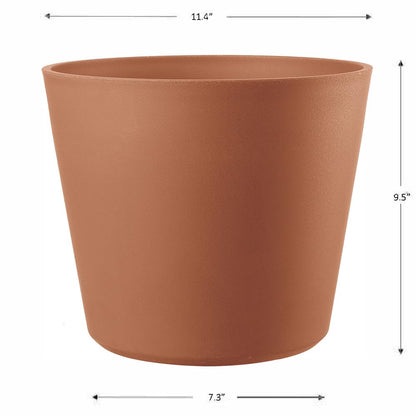 Deroma Origin Indoor/Outdoor Round Planters – 100% Post Consumer Recycled Plastics, Made in Italy Modern Design | Perfect Sizes to Grow Your Small Succulents & Large Citrus Plants.