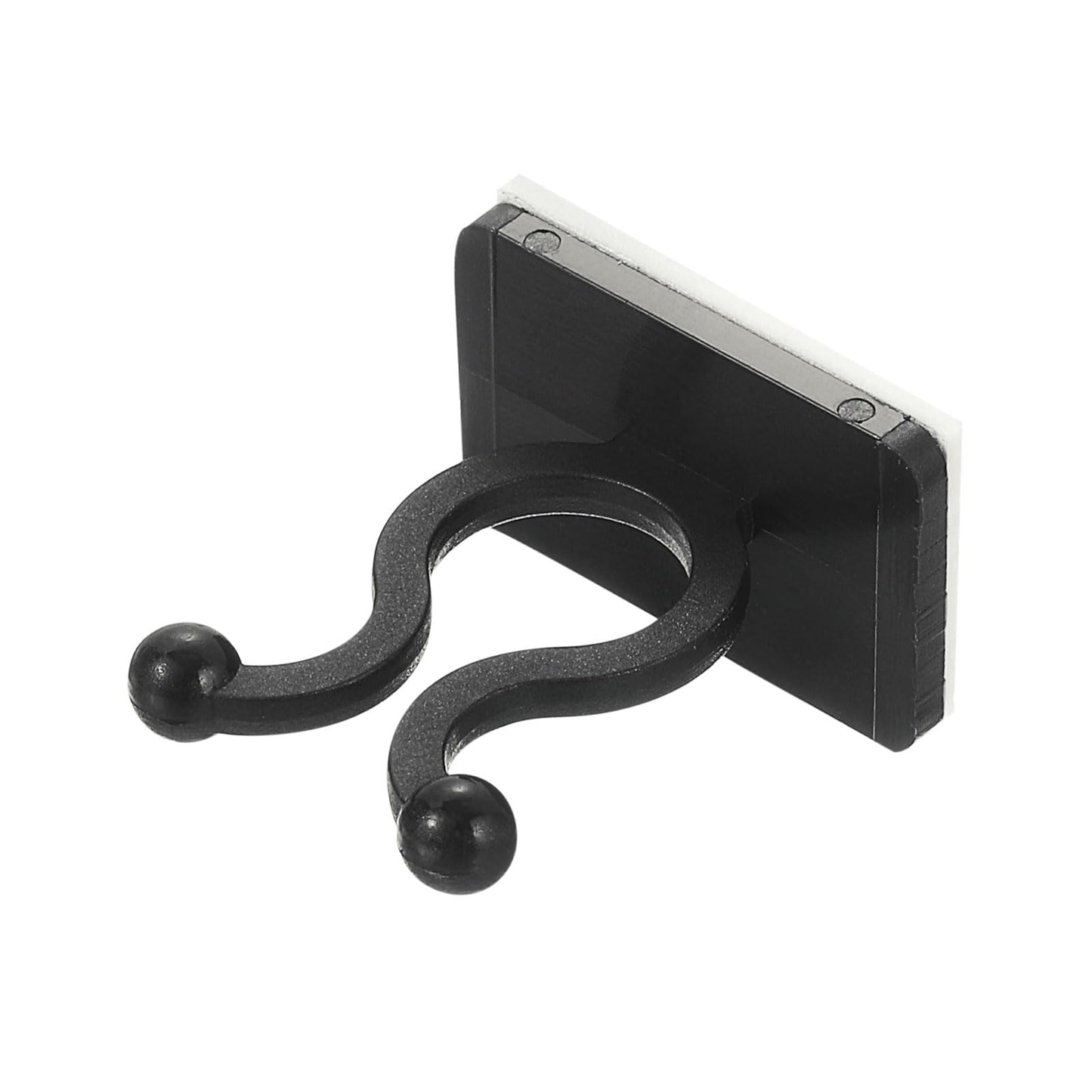 uxcell 100Pcs Plant Climbing Wall Fixture Clips, Plant Fixer Self-Adhesive Hooks Wire Fixing Supporting for Indoor Outdoor Decoration and Cable Wire Fixing (Black, 7.2mm/0.28")