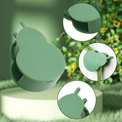 100/150/300 PCS Plant Climbing Wall Fixture Clips, Plant Support Clips Secured Plastic Plant Clips, Reusable Garden Vine Fixing Clips for Climbing Plants Indoor Outdoor Decor (150, Green Gourd)