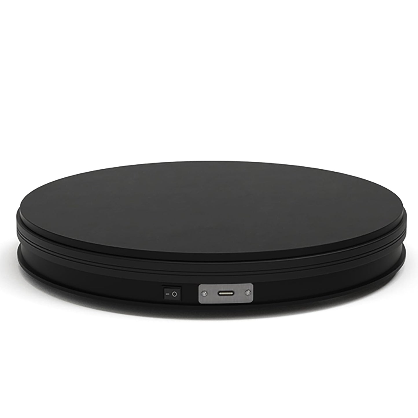YVV Rotating Display Stand 9.84 Inch, 360° Motorized Turntable Display, USB Powered Spinning Display Platform for Product Photography, Jewelry, Shoes, 22 lbs Load, Black Electric Display Base