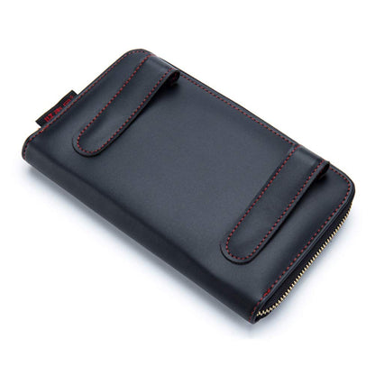 Cartisen Car Tissue Holder, Sun Visor Tissue Holder, Car Visor Napkin Holder, PU Leather Backseat Tissue Case Holder for Car Vehicle with Zipper (Black)