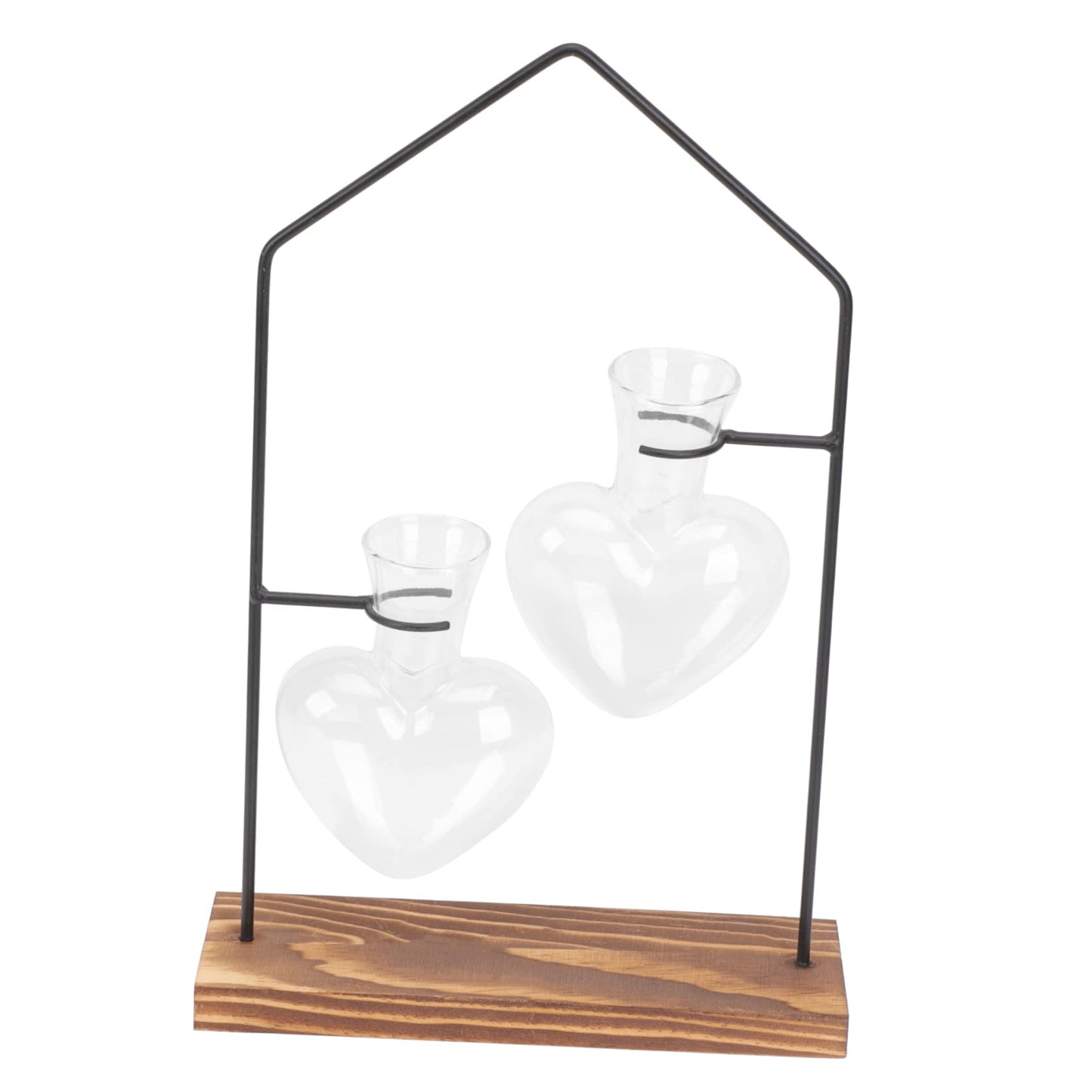 YARNOW 1set Glass Hydroponic Planter Iron Stand for Indoor Plant Terrarium Elegant Decoration for Home Office and Events Unique Scandinavian Design