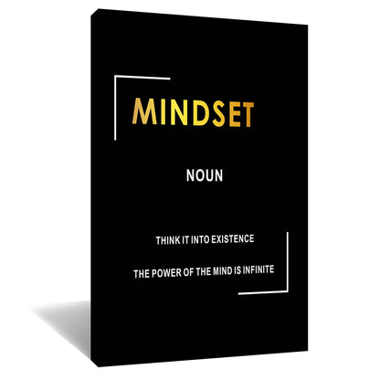 Motivational Canvas Wall Art Work Inspirational Entrepreneur Quotes Picture Poster Positive Mindset Motto Painting Print Artwork for Bedroom Living Room Wall Decoration Ready to Hang [12''Wx 18''H]