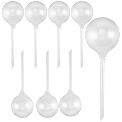 HAKZEON 8 PCS Plant Watering Globes - Large Plastic, Clear Automatic Drip Water Bulbs for Indoor/Outdoor Plants