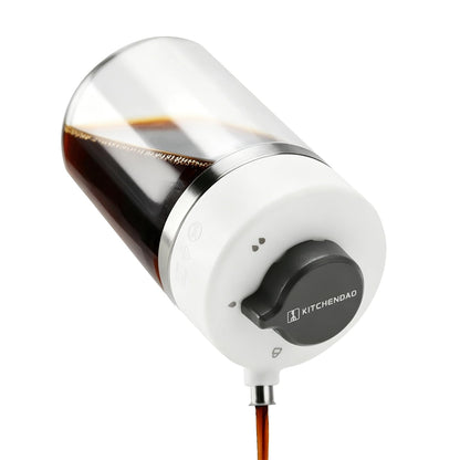 KITCHENDAO Precision Pour Glass Soy Sauce Dispenser with 3 Modes and 2 in 1 Glass Salt Shaker with Side Pour Spout