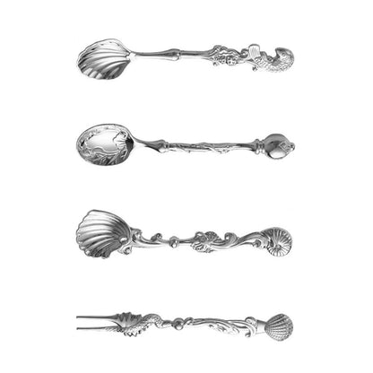 Elegant Demitasse Scoops for Seasoning Coffee Dessert Drink Mixing Metal Zincs Alloy Dessert Spoon Kitchen Gadget Salt Spoon
