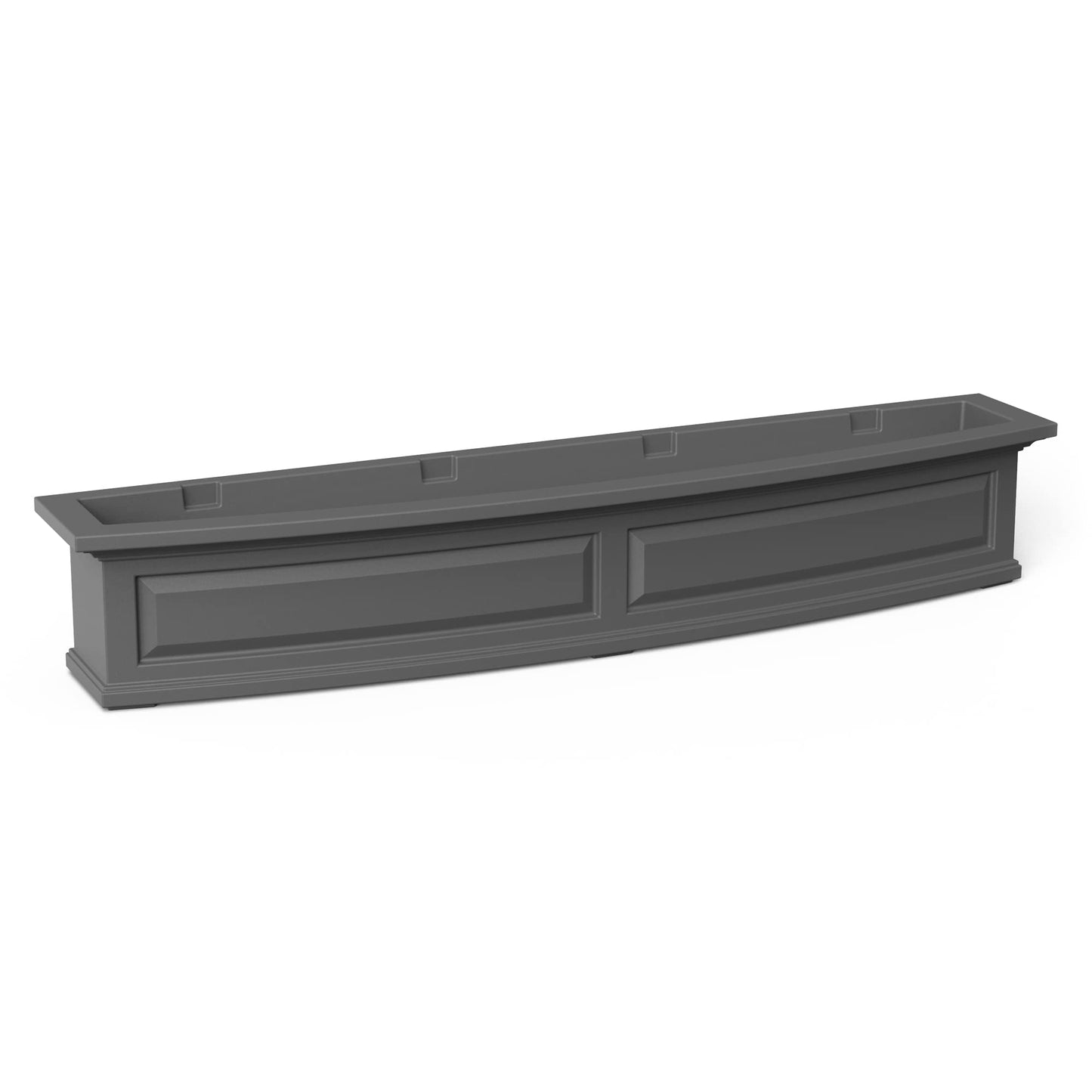 Mayne Inc. Nantucket 5ft Window Box - Graphite Grey - 60in L x 11.5in W x 10in H - with 6.5 Gallon Built-in Water Reservoir (4832-GRG)