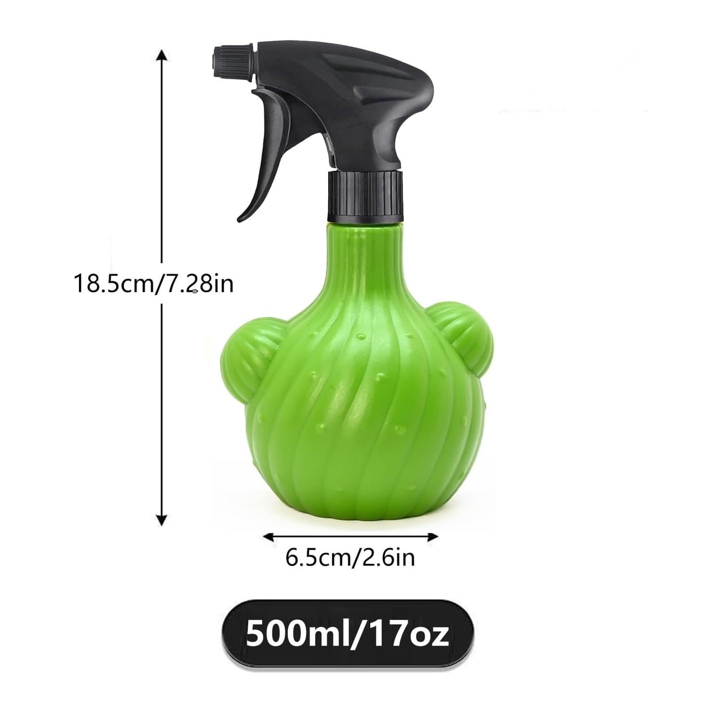 JUSUFU Plant Mister Spray Bottle，Spray Bottle for Indoor and Gardens, Continuous Water Mist Sprayer for Plants, Flowers, Cleaning (green 500ml/17oz)