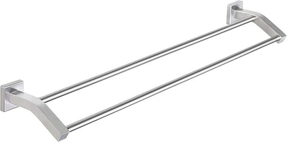 Alise Bath Double Towel Bars Towel Racks for Bathroom,28 Inch Wall Mount Towel Holder Heavy Duty SUS304 Stainless Steel Towel Hanger Towel Rail,Brushed Nickel