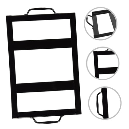 Sosoport Cooking Salt Plate Tray Salt Plate Holder for Grill Sturdy Stainless Steel Smooth Enameled Coating