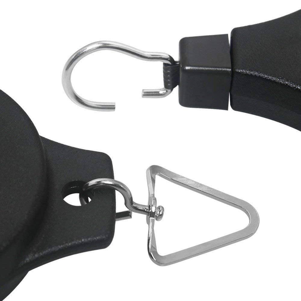 Lythor Pack Plant Hook Pulley, Retractable Plant Hanger Easy Reach Hanging Flower Basket for Garden Baskets Pots and Birds Feeder Hang High up and Pull Down to Water Or Feed (Black 6Pack)
