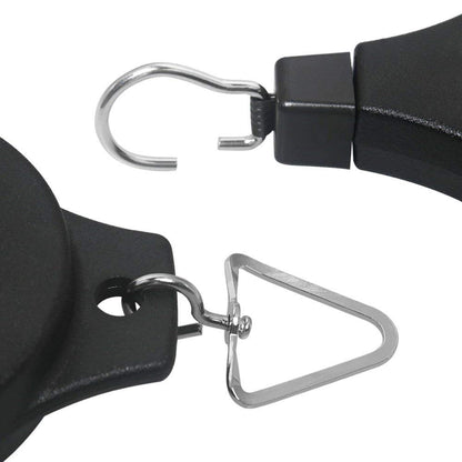 Lythor Pack Plant Hook Pulley, Retractable Plant Hanger Easy Reach Hanging Flower Basket for Garden Baskets Pots and Birds Feeder Hang High up and Pull Down to Water Or Feed (Black 6Pack)