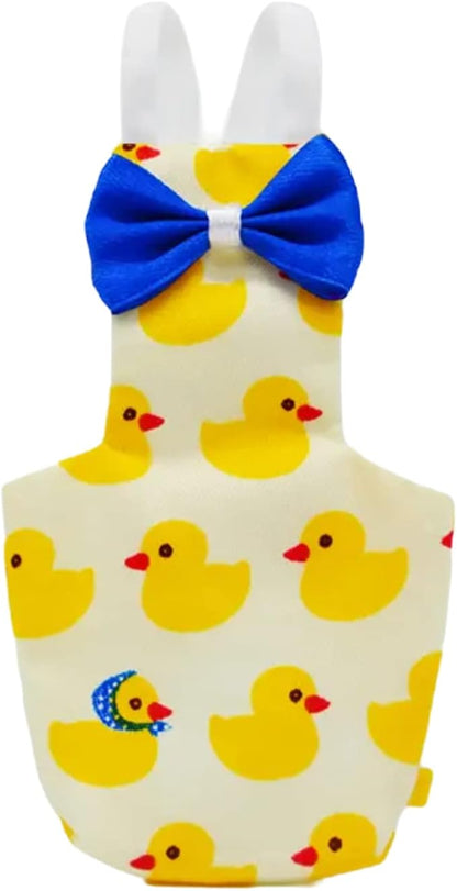 Bird Flight Suits Diapers for Monk Parakeets, Conures, Lovebirds, Cockatiels Flight Suits, Parrot Clothes, Bird Training Nappy Suit Liners Clothes (X-Small,Yellow-D)