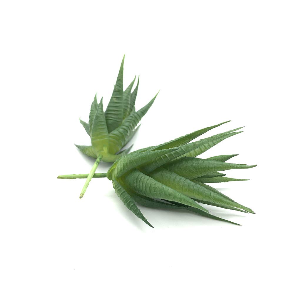 EBUYOM 2 PCS Mini Artificial Succulents Plants Unpotted Fake Succulent Bouquet Arrangements Faux Aloe Plants DIY for Garden Decor Home Decoration Greenery Set (Aloe)