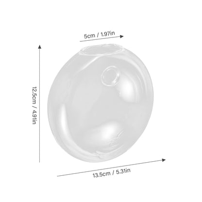 GALPADA Wall Hanging Hydroponic Glass Terrarium Planter Vase Flat Glass Plant Pot for Indoor Home Décor, Single Piece
